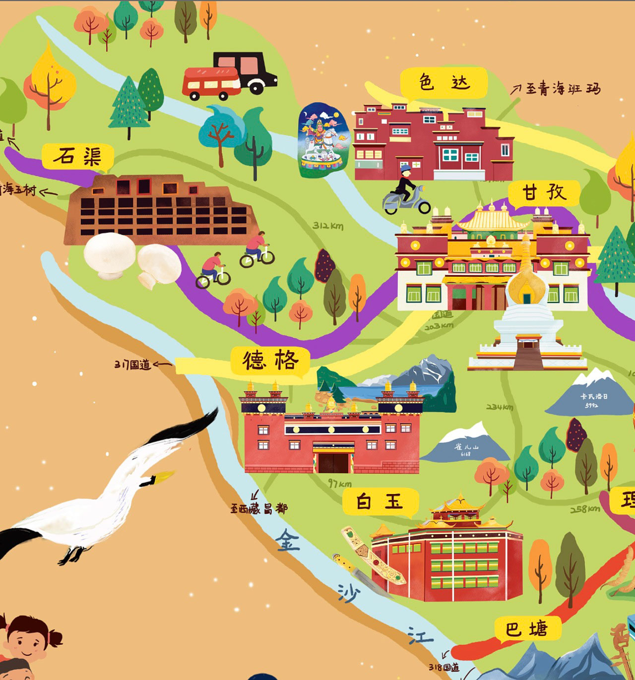 滨湖手绘地图景区的文化宝库